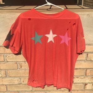 Distressed WILDFOX Star Tee